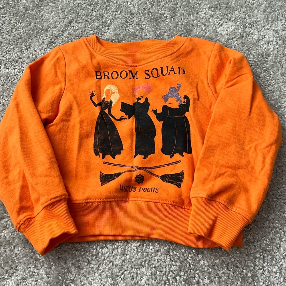 Disney Orange 'Broom Squad' Hocus Pocus Kids Sweatshirt